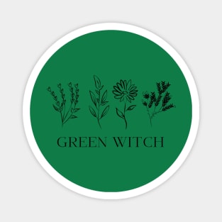 Green Witch Magnet